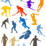 cartoon of people doing activities